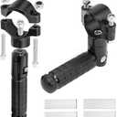 Foot Pegs Non-sliding Footrest Motorcycle Bicycle Folding Foot Pegs 90 Degree Foldable Electric Motorbike Passenger Footrests Rearsets Rear Set Footpegs Foot Rest Pedals (Black)