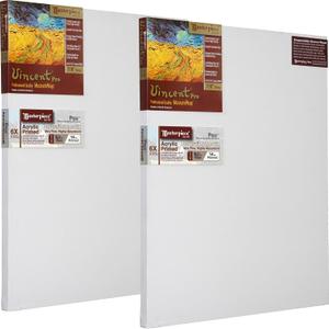 MASTERPIECE Z2VP-2424 Vincent Pro 7/8" Deep Linen 14.0oz - PAU Portrait - Acrylic Primed Stretched Canvas 24" x 24" 2 Piece