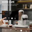 i Cafilas Semi-Automatic Espresso Machine with Grinder & Steam Wand,White