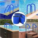 Pool Handrail Covers with Zippers 4 6 8 10 Ft Inground Swimming Pools Hand Rail Cover, Anti-Slip Cool Touch Heat Resistant, Blue, Non Slip Swim Pool Railing Ladder Stair Handle Grip (8 Feet 2 Pcs)