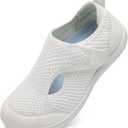 LeIsfIt Womens Wide Diabetic Shoes Adjustable Barefoot Walking Shoes Breathable Zero Drop Sneakers for Wide Width Arthritis Edema Feet (8.5 Wide)