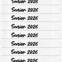 8PCS White Senior 2026 Sashes with Black Glitter Letters - Cheerleader Sash Graduation Party Decoration Class Of 2026 Celebration Party Supplies