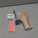 Practice Hand for Acrylic Nails, Flexible Bendable Fake Hand with Adjustable Stand, Nail Training Kit Mannequin Hand for Beginners & Nail Artists (Suction Cup Stand)