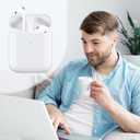 Wireless Charging Case Replacement for AirPods 1st & 2nd Gen,Compatible with AirPods 1/2, Bluetooth Pairing Sync Button, Replacement Case (No Earbuds Included)