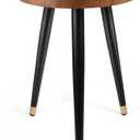 Plant Stand Indoor,Mid Century Walnut Wood Plant Table, Heavy Duty Metal Tall Flower Pot Stand,Modern Round Small Side End Table With Raised Design(12"x17")