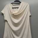EVALESS Shirts for Women Fashion 2025 Cowl Neck Tops for Women Dressy Casual Short Sleeve Clothes Summer Outfits (Medium, Apricot)