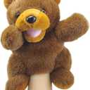 Hand Puppets Bear Puppet,10" Animal Hand Puppets for Kids, Hand Puppet for Toddlers 1-3 and Kids with Movable Mouth,Sloth Stuffed Animal Plush Puppets Toy Gift for Interactive Storytelling