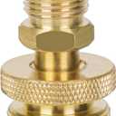 GASPRO 1LB Propane Adapter Fitting, 1''-20 Male Throwaway Cylinder to 3/8'' Male Flare Converter, Perfect for Buddy Heater, Portable Grill, Camping Stove, Solid Brass