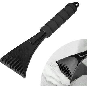 Ice Scraper for Car Windshield, Scratch-Free Auto Window Snow Scraper with Foam Grip, Efficient Ice Shovel Windshield Frost Cleaning Tool for Sedan Truck SUV, Car Accessories (Black)