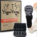 DOK TigerToes Premium Non-Slip Dog Socks for Hardwood Floors - Extra-Thick Grip That Works Even When Twisted - Prevents Licking, Slipping, and Great for Dog Paw Protection (X-Large) (Classic Grey) 4 Socks