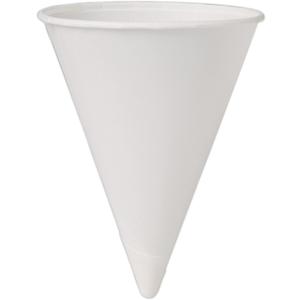 SOLO Cup Company Solo 4BR 200 Piece Cup Company Cone Water Cups, Cold, Paper, White, 4 oz. (1 Count (Pack of 1))