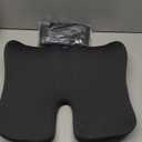 Seat Cushion, Wide & Soft Support Memory Foam Cushion for Office Chair, Desk Chair, Car Seat, Airplane, Ergonomic Sciatica, Hip & Tailbone Pain Relief Cushion for Long Sitting (Gray)