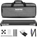 Ghost Fire Guitar Pedal Board Aluminum Alloy 1.7lb Effect Pedalboard 20''x7''x1.9" with Carry Bag,V series (V-LITTLE 20) (20"x7.08")