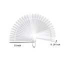 2 x Transparent Nail Display Sticks, Nail Sample Sticks, Fan Shape Nail Art Tips Clear Fan-shaped Display for Nail Art Polish Practice(100Pcs)