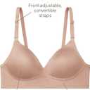 Warner's Women's Blissful Benefits Convertible Pure Bliss Comfort Wire-Free Longline Bra (Beige, 34D)