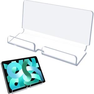 Kamehame Tablet Wall Mount Holder, Acrylic Material, Hand Free, for Smartphones, Tablets, eReader, Clear & Silky White