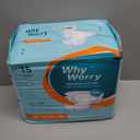 WhyWorry Adult Diapers with Tabs, Disposable Incontinence Briefs for Women & Men with Maximum Absorbency, Adult Briefs for Incontinence Overnight, Odor Control, Unisex, Medium, 15 Count