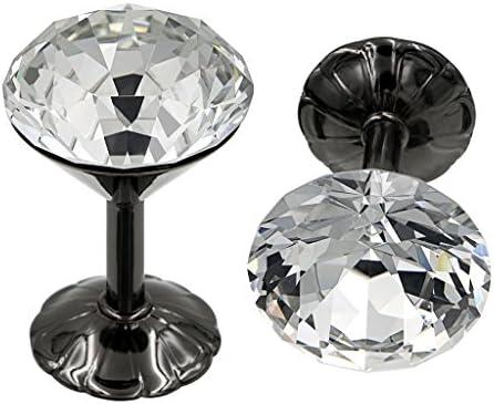 Sumnacon Classic Crystal Curtain Tiebacks Tassel Curtain Holdbacks, 2 Pcs Wall Mounted 2 1/3" Dia Home Office Decorative Drapes Tie Back Holders Multi Use Wall Hook Coat Hanger(60mm Black)