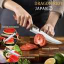 DRAGON RIOT Sharp Boning Knife for Meat Cutting, Full Tang Meat Deboning Knives with Sheath High Carbon Steel for Home Kitchen