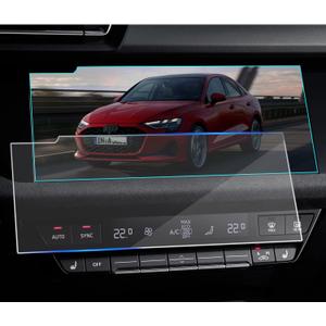 Tempered Glass Screen Protector for Audi A3 2022-2026,Infotainment Navigation Screen Film Compatible With 2026 2025 2024 Accessories - 10.1"
