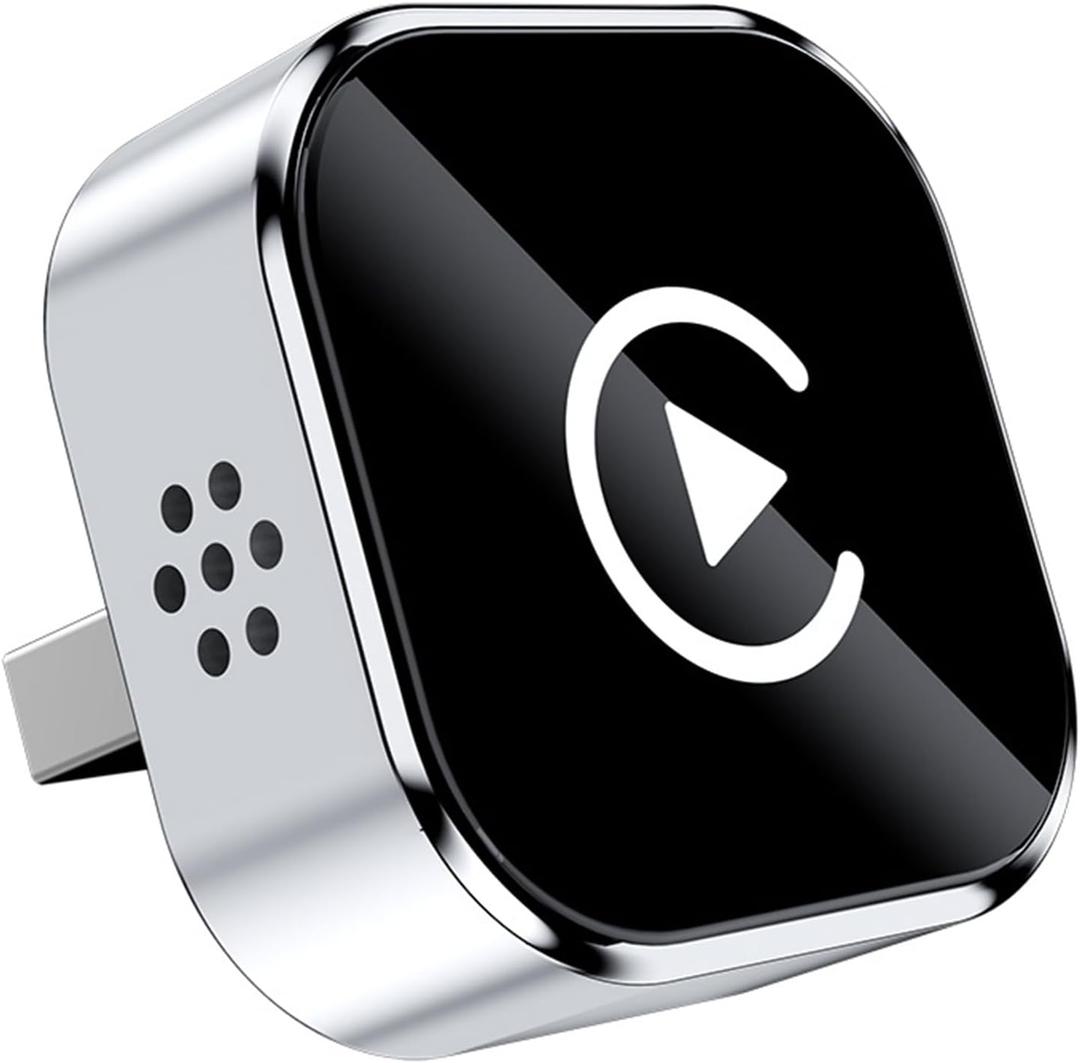 2026 Wireless CarPlay Adapter Upgrade Wired CarPlay to Wireless, Mini USB Design for Cars with Built-in Wired Apple CarPlay Plug and Play Easy Use Fast Stable Connection Car Play for iPhone (Silvery)