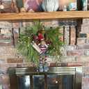 NeoL'artes 22 Inch Green Grapevine Front Door Wreath with Bells and Berries for Christmas Home Decor