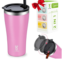 Yawbay Travel Coffee Mug, 20 oz Insulated Stainless Steel Travel Mug with Lid, Double-Wall Vacuum Tumbler, Reusable Coffee Cup for Gift for Women Her