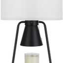 Riceears 21in Table Lamp with Candle Warmer 2 Bulbs, 2 Independent Switches, Large Table Lamp for Nightstand Bedroom Living Room Bed Side, E26 & GU10 Bulbs Included
