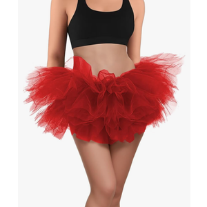 BFONS Tutus for Women Adult 5 Layered Tutu Tulle Skirts Costumes for Womens Tutu Skirts for Girls Teens Halloween Ballet