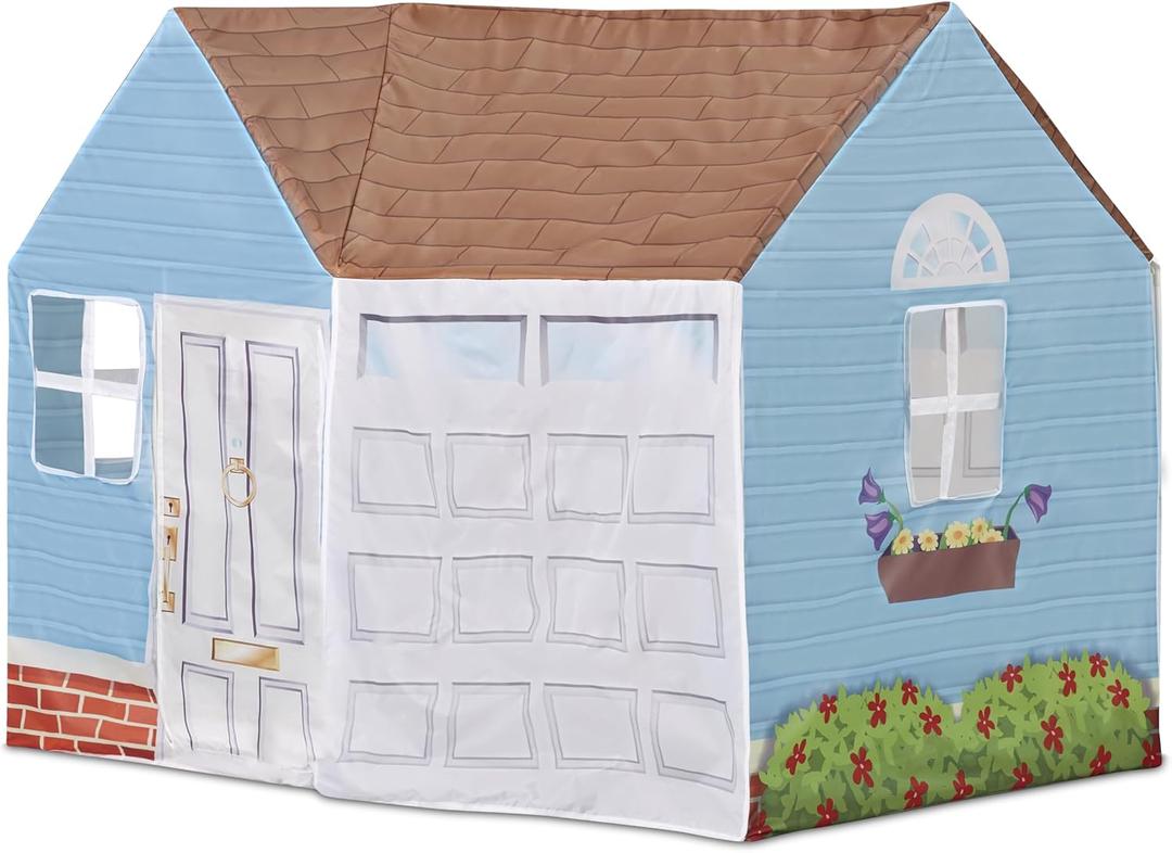 Kid Trax Magical Playhouse Tent for Kids, Indoor/Outdoor Toys, Kids Tent, Large Space Pretend Play Toys, Easy Assembly, Front and Rear Openings, Sturdy, Easy Storage w/ Carrying Case, BLUE