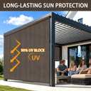 Outdoor Roller Shades for Patio, 9' W x 8' H Cordless Patio Shades Roll Up Outdoor Blinds with Splicing Design, 90% UV Protection for Porch Gazebo Pergola, Mocha, 108"W x 96"H