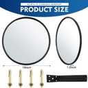 Maitys 2 Pcs Convex Mirror Acrylic Safety Security Traffic Corner Mirrors Adjustable Wide Angle View with Fixing Bracket for Indoor Outdoor Garage School Classroom Warehouse (18 Inch)