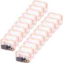 Tbestmax 20 Pack Clear Cosmetic Bags Makeup Bags Portable Waterproof Travel Toiletry Bags Organizer Peach Pink, 7.5"x 4.8"x 2.3"