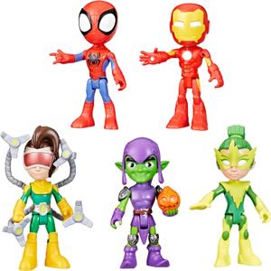 Spidey and his Amazing Friends Marvel, Friends & Foes Pack, 5 Action Figures, 4-Inch, Preschool Super Hero Toys for Kids Ages 3 and Up 