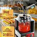 WantJoin Nacho Cheese Dispenser with Pump - 3.5Qt Cheese w/Warmer Stainless Steel Pump Hot Fudge Warmer 86-185°F Temperature Control, Commercial Nacho Cheese Warmer Dispenser for Hot Fudge Caramel