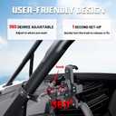 UTV Phone Mount Heavy Duty, Aluminum SXS Phone Holder 360 Adjustable for 1.75"-2" UTV Round Bar, Fit RZR Ranger Maverick x3 Talon Pioneer Mule for 4 to 7.2 Inch Cell Phone