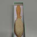 Natemia Wooden Baby Hair Brush - Natural Goat Hair Bristles - Gentle Soft Bristles for Scalp Massage - Cradle Cap Comb for Flake Removal - For Baby Grooming Kit & Toddler Hair Brush