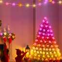 echosari Cherry Blossom Flower String Lights, 33ft 16 Million Color Chaning Fairy Lights Plug in APP & Remote Control DIY Music Sync Flower Light for Bedroom Dorm Wedding Decor