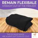 Dr. As Hat for Headache & Migraine Relief - Reusable Head Ice Pack Facial Mask to Help Relieve Muscle Tension & Sinus Pain - Liquid Gel Cold Compress Cap for Comfort, Relaxation - One Size Fits All (Black)