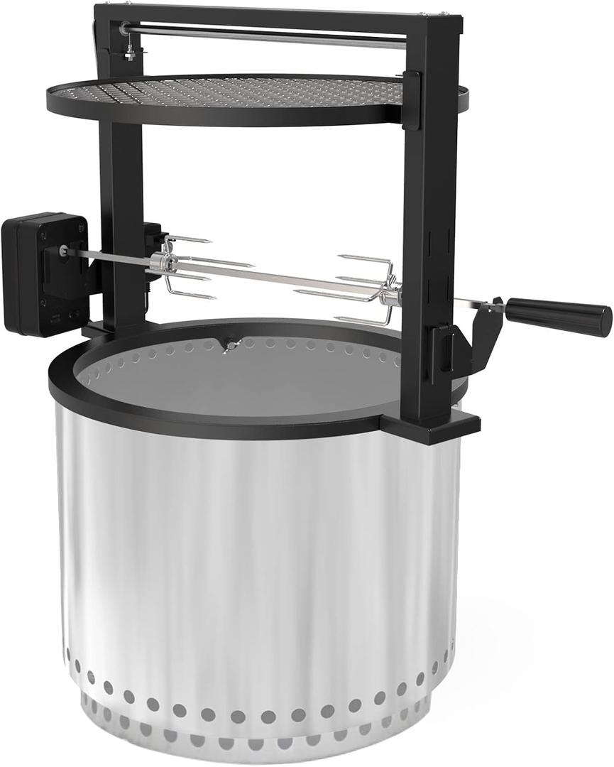 onlyfire Santa-Maria Style Rotisserie Rotating System for Solo Stove Bonfire 19.5" Smokeless Fire Pit - Global Patent