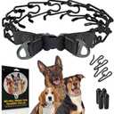 PetJett ProTrainer Prong Collar for Dogs - Choke Collar for Dogs, Pinch Collar for Dog Adjustable No Pull Training Collar for Small Medium Large Dog - Safety Durable Stainless Steel Metal Choker Chain, Size M