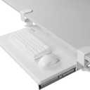 VIVO Small Keyboard Tray, Under Desk Pull Out with Extra Sturdy C Clamp Mount System, 20 (26 Including Clamps) x 11 inch Slide-Out Computer Platform Drawer, White, MOUNT-KB05ES-W (20 inch)