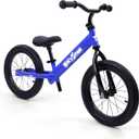Bicystar 14 Inch Balance Bike for Kids 3-6 Year Old, No Pedals, Air Rubber Tires, Adjustable Height, Pedalless Bicycle for Boys, Girls, Dark Blue