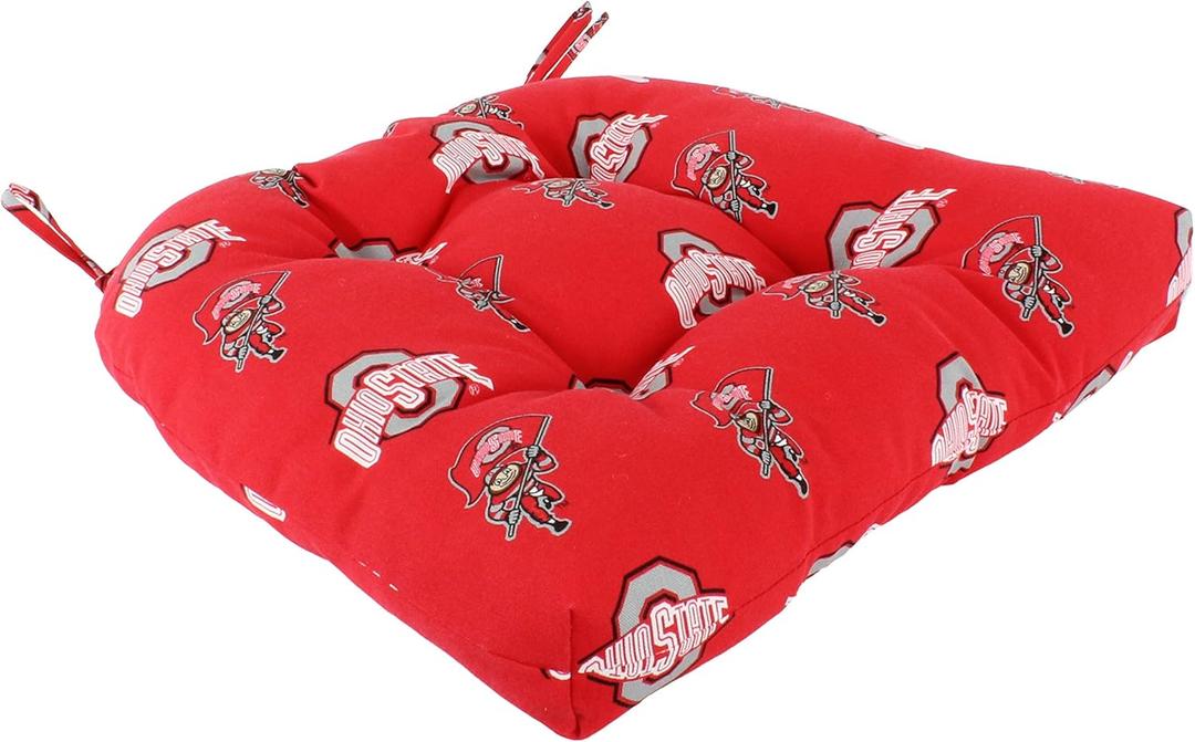 College Covers ComfySeat College Indoor/Outdoor Seat Patio D Cushion, 20" x 20", Ohio State Buckeyes