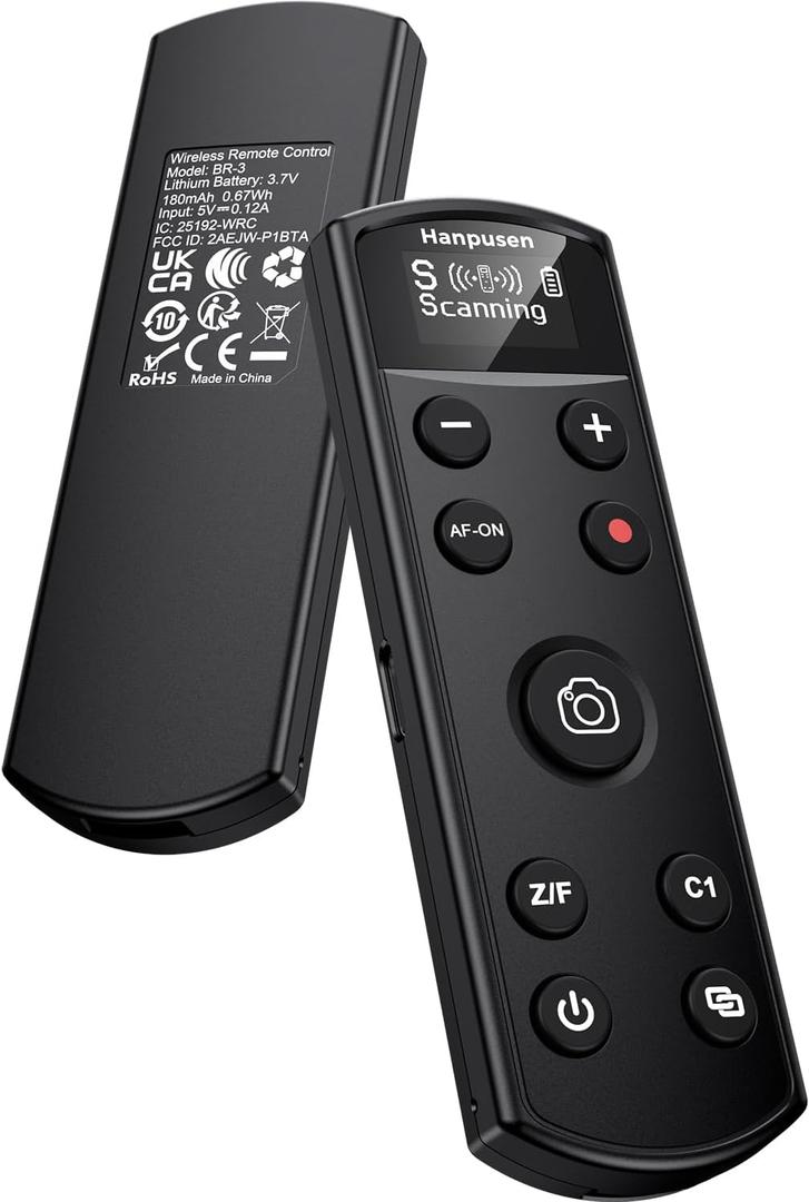 for Sony Camera Remote Control, Hanpusen Rechargeable Wireless Shutter Release with OLED Screen for ZV-E10/ZV-1/A7 III/A7 IV/ZV-1F/A6400/A6700/A6600/A6100/ZV-E1/FX30/A7C II/FX3, Replace RMT-P1BT