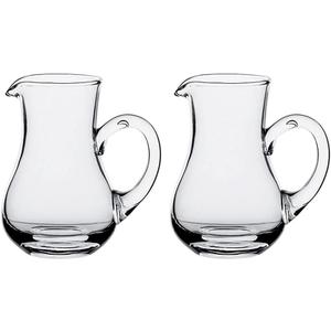 2pcs Glass Creamer Pitcher Sauce Serving Pitcher Milk Creamer Jug,100ml