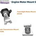 4PCS Engine Motor and Transmission Mount Kit Compatible with Civic 2006-2011 1.8L - Replaces OE# A4534 A4543 A4546 A4530