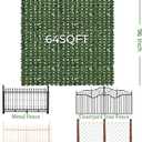 96"x96" (64 Sqft), Artificial Ivy Vine Privacy Fence Screen Roll