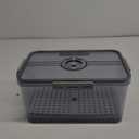 Refrigerator Storage Box Thickened Freezer Draining Crisper(Gray 7001)