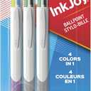 Paper Mate InkJoy Quatro Retractable Ballpoint Pens, Medium Point, Assorted Colors, 3 Pack